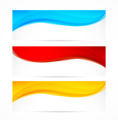 Obraz premium Set of wavy banners