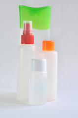 bottle of cosmetic products