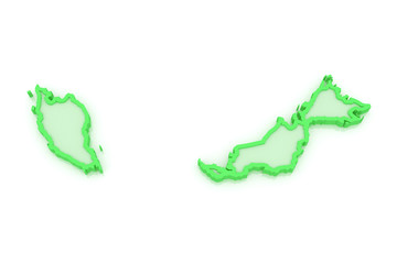 Fototapeta premium Map of Malaysia.