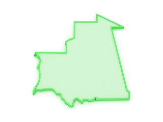 Map of Mauritania.