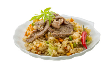Fried rice with beef