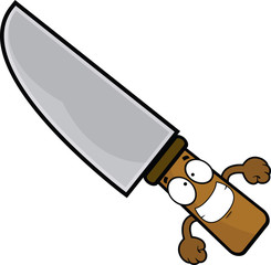 Grinning Cartoon Knife