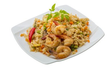 Fried rice with shrimps