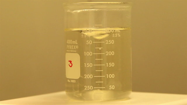 A beaker with water