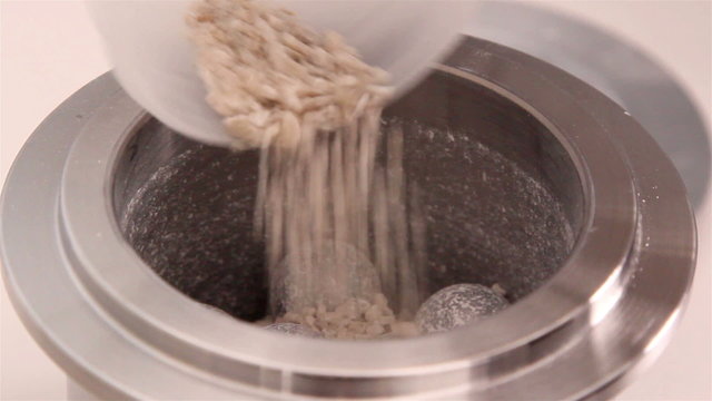 A stone crusher in a laboratory