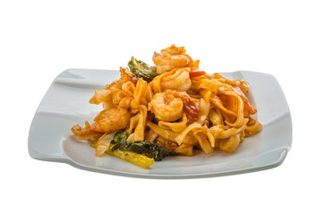 Fried noodles with shrimps