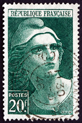 Postage stamp France 1945 Marianne