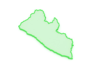 Obraz premium Map of Liberia.
