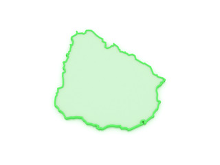 Map of Uruguay.