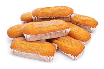 magdalenas largas, typical spanish plain muffins