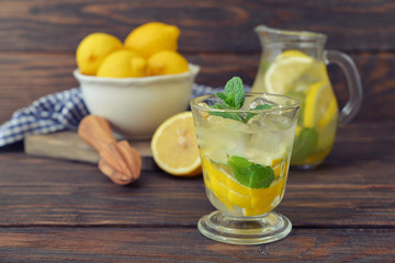 Lemonade with fresh lemon