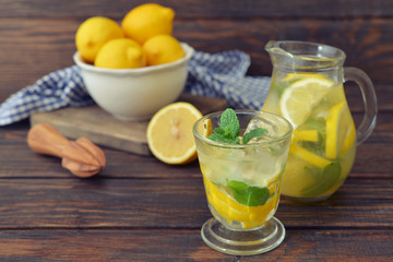 Lemonade with fresh lemon