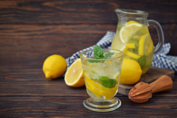 Lemonade with fresh lemon