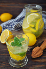 Lemonade with fresh lemon