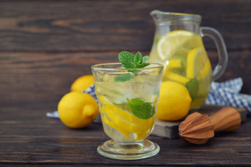 Lemonade with fresh lemon