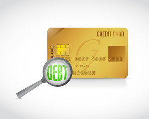 credit card debt review concept
