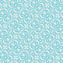 blue and beige pattern with flowers
