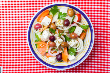 Traditional Greek village salad