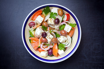 Traditional Greek village salad