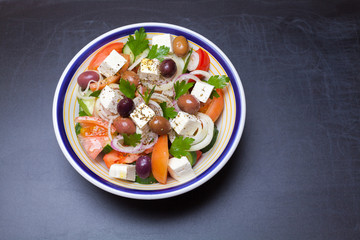 Traditional Greek village salad