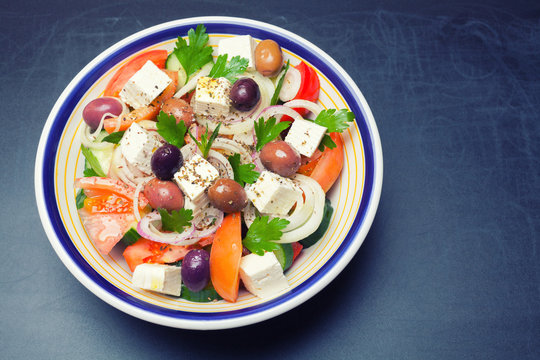 Traditional Greek village salad