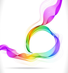 Abstract color background with wave