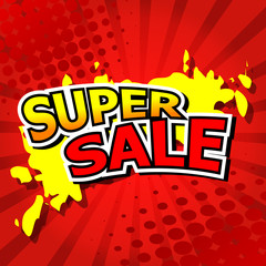 Super sale background with red.