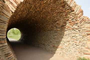 A small decorative tunnel in the park