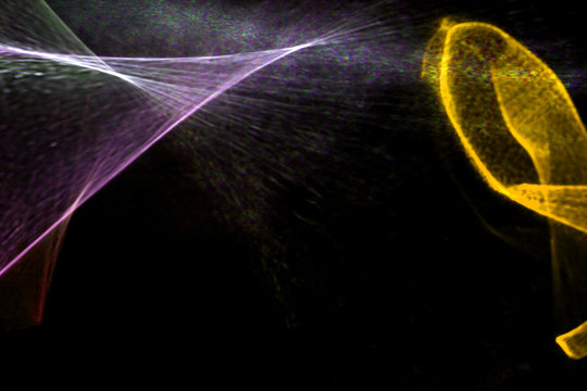 Abstract bent light white gold and purple
