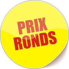 étiquette prix ronds