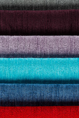 Multi color fabric texture samples