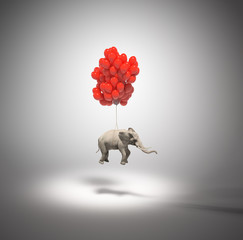 Plakaty  Słoń z balonami