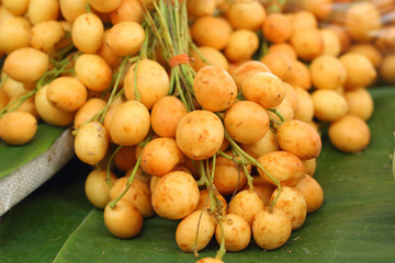 ripe longkong in the market