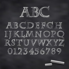 Vector chalk font