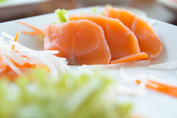 Salmon sashimi