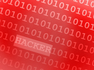 hacker message in binary data stream
