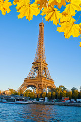 Fototapeta na wymiar Eiffel tower and Seine river, France