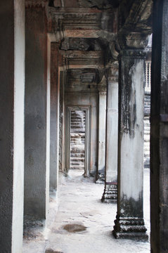 Innen im Angkor Wat Tempel