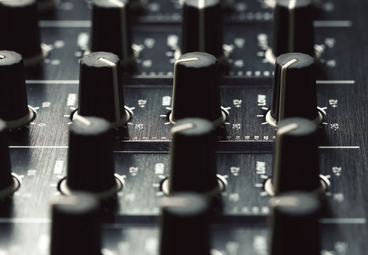 Black sound mixer controller