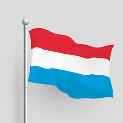 3d vector Luxembourg flag