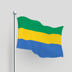 3d vector Gabon flag