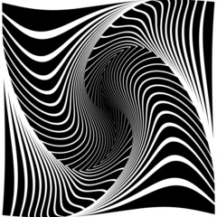 Design monochrome vortex movement illusion background