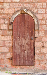 Old wooden door in Riga, Latvia