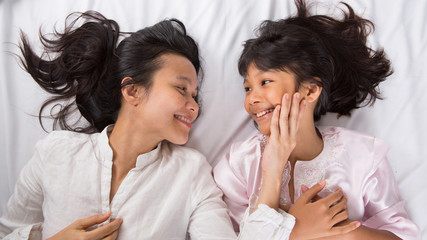 Mother and daughter spending time together