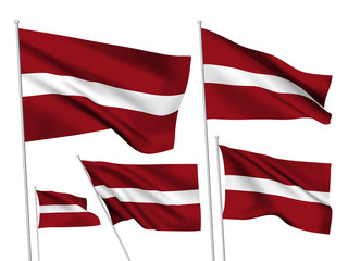 Latvia vector flags