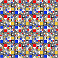 Design seamless colorful checked mosaic pattern