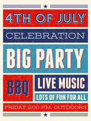 US Independence Day Party Flyer