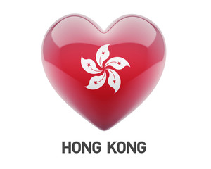 Hong Kong Flag Heart Icon