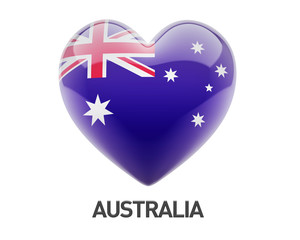 Australia Flag Heart Icon