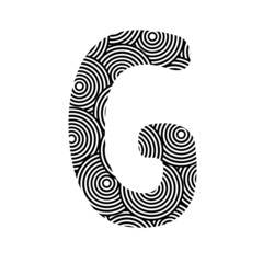 Circle pattern alphabet G